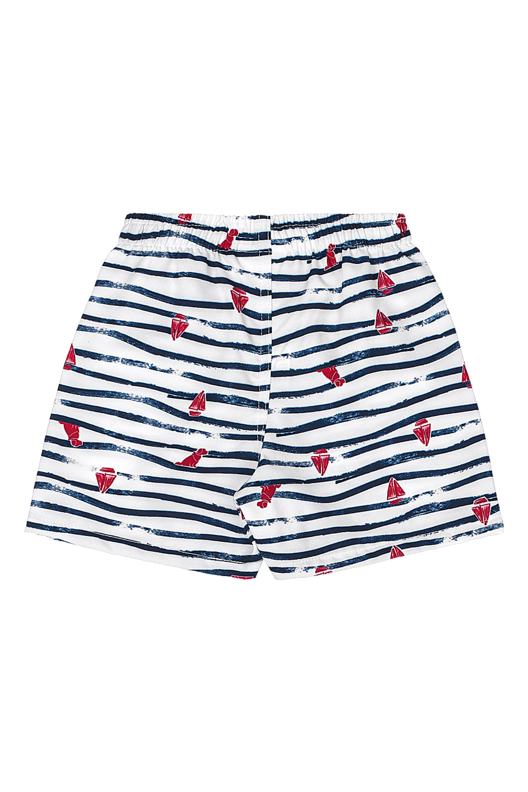 Conjunto Camiseta e Bermuda Microfibra Bebê Menino (Azul Marinho) Quimby - Imagem 36
